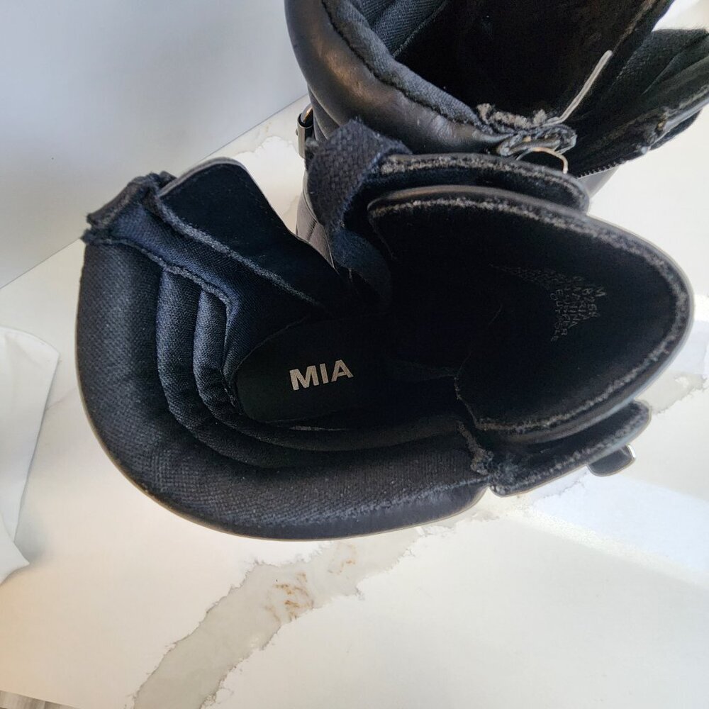 Mia Annamaria Black Block Heel Boots - Women's Size 6.5 - Picture 11 of 12